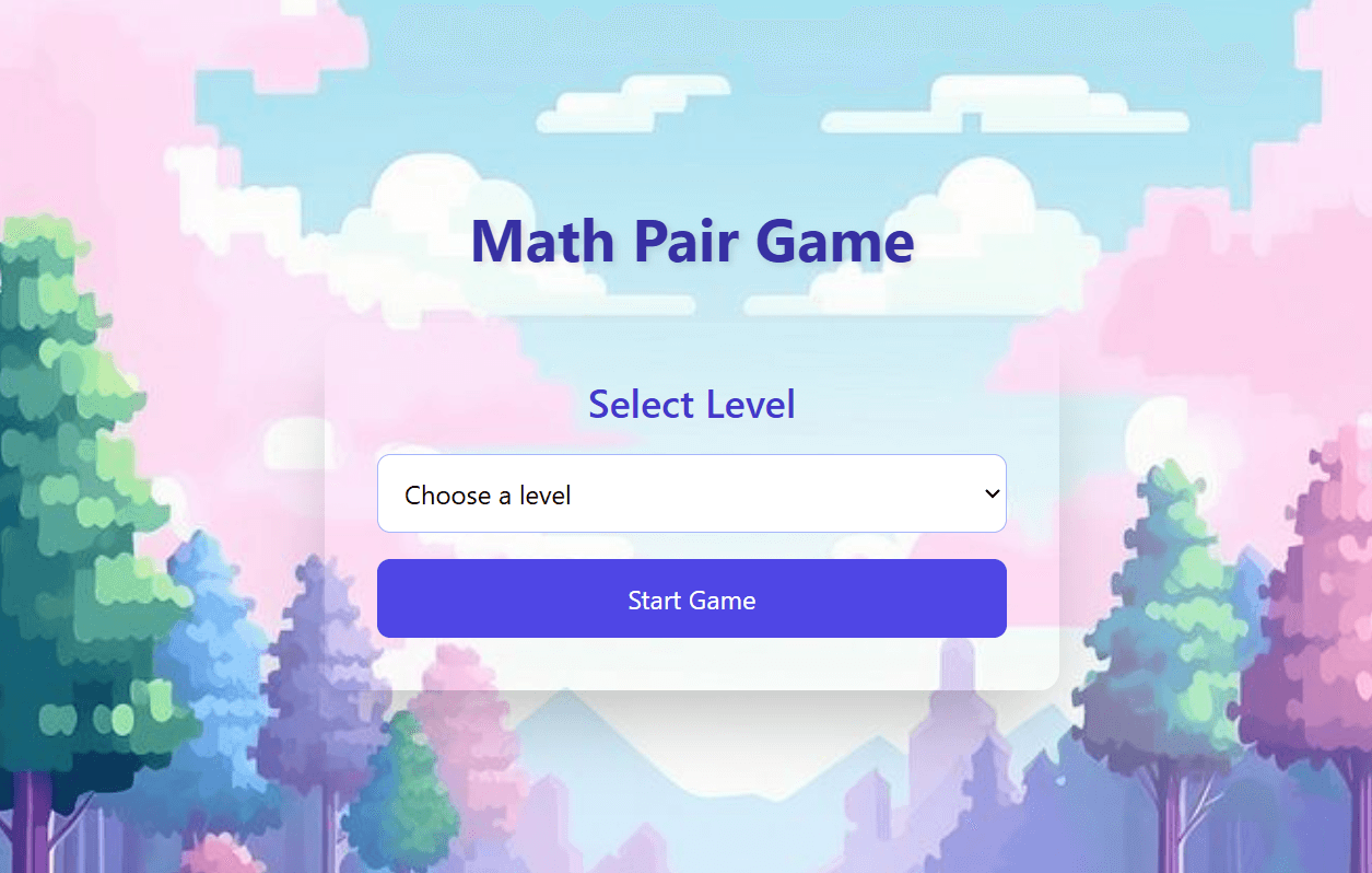 Math Pair Game